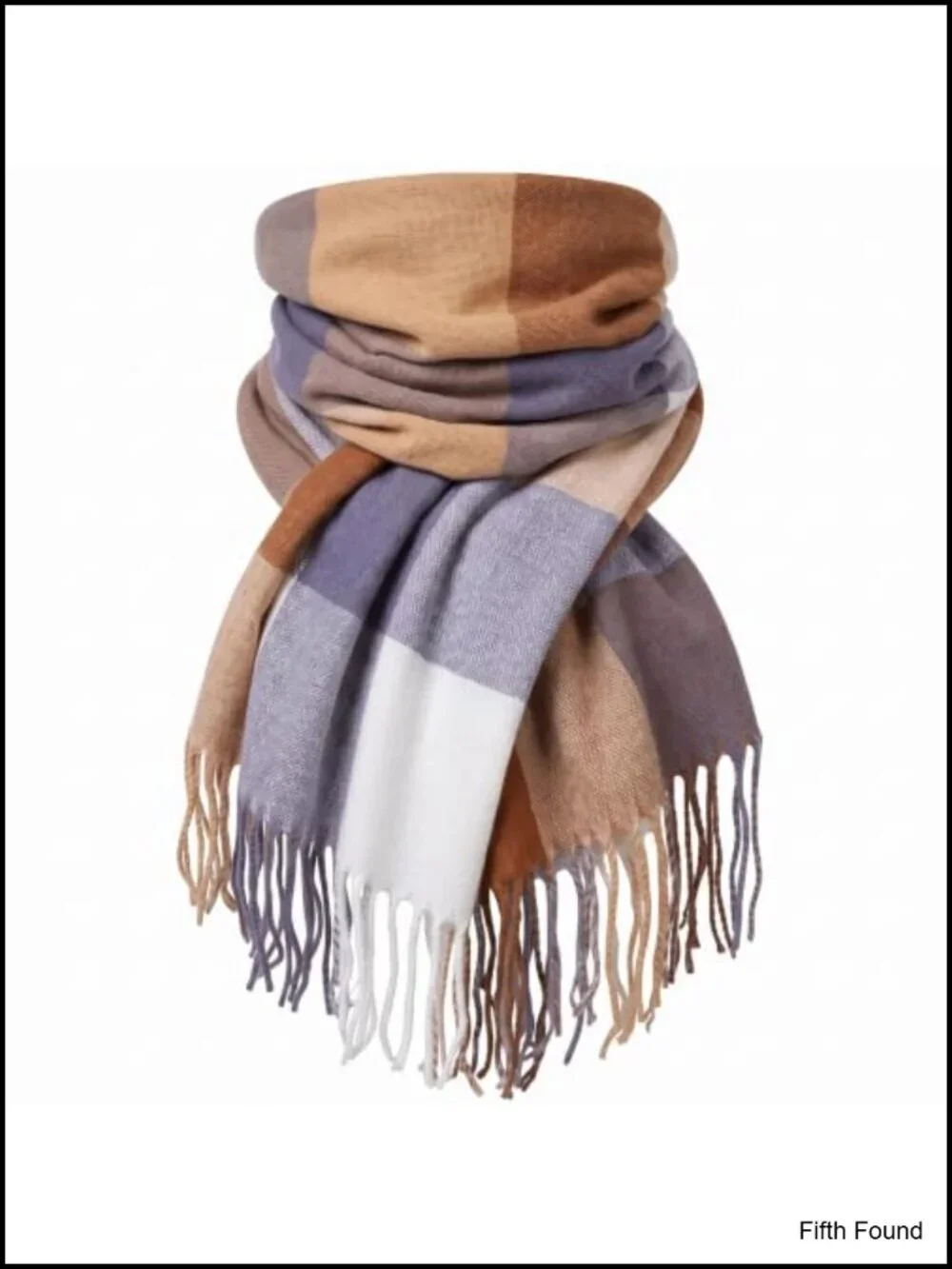 Womens Plaid Winter Scarf Tassel Shawl Wrap 100% Polyester